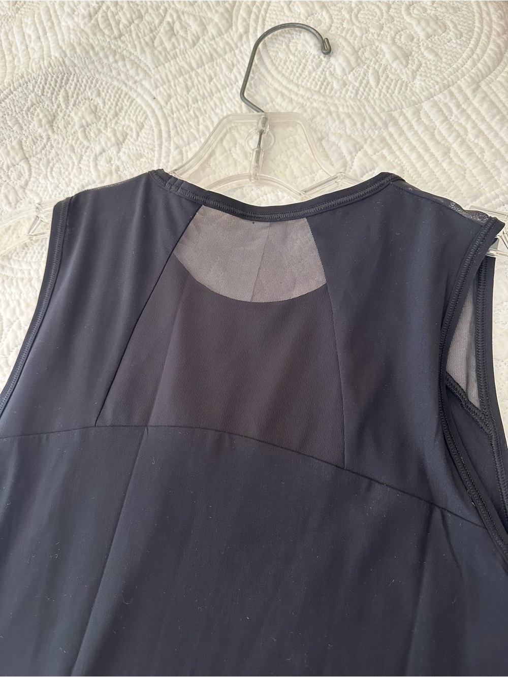 lululemon athletica Black Sleeveless Performance Tank with Mesh Accent